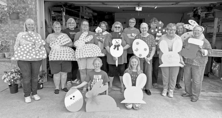 Pictured Left to Right back row: Pat Allee, Danita Schovajsa, Barney Zimmerman, Tara Wise, Rita Jacobs, Doris Glenewinkel, Joan Buenger, Gloria Havemann, Delores Craig, Betty Thiel, Claudia Cieslewicz, and Jessie Kokemor; front row: Emmy Kokemor and Kinley Kokemor. CONTRIBUTED PHOTO