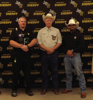 The Austin County Sheriff's Office is proud to announce the promotions of Lieutenant Rocky Bustamante to Captain of Patrol and Sergeant Ben Lieb to Lieutenant of Patrol. Each of these men has shown great leadership in their previous positions.