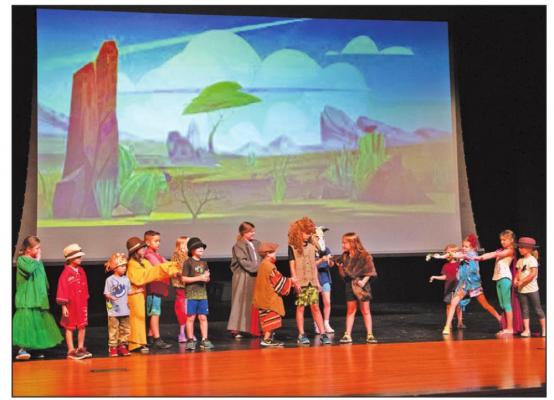 Students pictured performing their Hakuna Matata number during the Tiger Stage Theatre Camp at Sealy High School auditorium June 21. JASON MANAGO-GRAVES