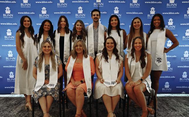 The spring 2025 graduating class includes Claudia Alaniz (College Station), Rebecca Archer (Eagle Pass), Alycia Ayers (Bryan), Brianna Bodish (Somerville), Landry Brown (Red Oak), Maggie Sands (Bryan), Carleen Holcomb (Bryan), Jacob Jackson (Bryan), Ethan Kicklighter (Bryan), Jordan Koenig (Bryan), Emily Brinkley (Carthage), Taylor Newton (Winnsboro), Hunter Phillips (College Station), Hannah Regitz (Tomball), Presley Rhoades (Pattonville), and Alejandra Uvaldo (College Station).