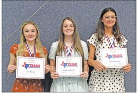 Varsity Volleyball All-State: L-R: Ella Polston, Alyza Marcotte, Jayla Jackson