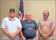 Certified Emergency Services Commissioner Daniel Atwood, Commissioner James Toman and Commissioner Jeremy Waters have completed state training requirements. CONTRIBUTED PHOTO