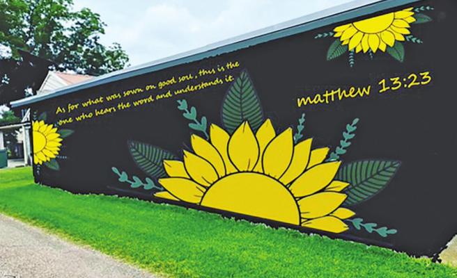 The mural design approved by Sealy City Council for the alley on the First United Methodist Church property. CONTRIBUTED PHOTO