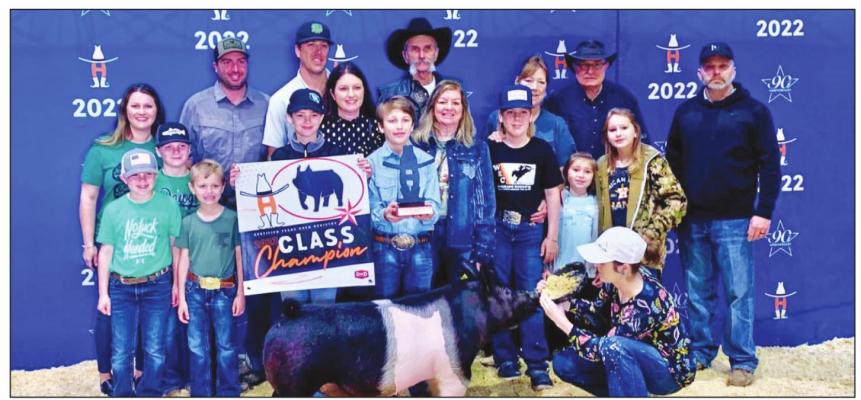 Heath Hinze was named the Class Champion for Crossbred Market Barrow at the HLSR. CONTRIBUTED PHOTOS