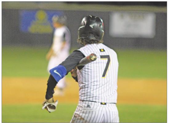 Jose Bludau helped the offense make an impact during the finale. His RBI added to the lead as the Sealy High School Tigers closed the game out. TRENTON WHITING