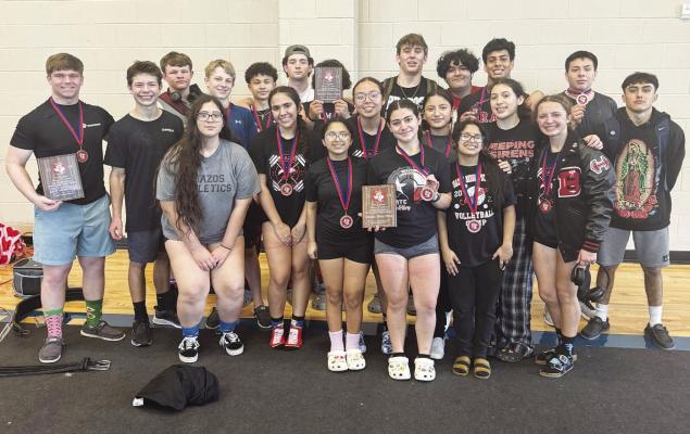 Brazos boys, girls take home second place powerlifting finishes