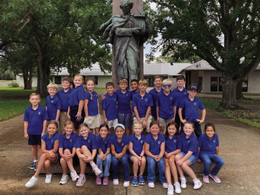 Students in the photo: Emiliano Alegria, Brittan Bailey, Tareyn Bell, Stella Burson, Dougal Cameron, Alex Dorton, Kinsley Fisher, Zoey Fisher, Bennett Haley, Arantza Gonzalez, Parker Groth, Aubry Jackson, Henry Kocian, Cavitt Krumrey, Autumn Maley, Val Mayfield, Jude McElmurry, Cash Reynolds, Cru Smidt, Teghan Steadman, Olivia Stewart, Cadence Wagner, Lawson Wagner.