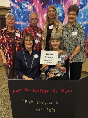 Pictured are ACRTA members who attended the District 6 Fall Conference (front) Treasurer Kathleen Lackey and Secretary Peggy Short, (back) First Vice President Janet Allphin, Immediate Past President Don Allphin, President Janet Montgomery, and Second Vice President Carolyn Golan.