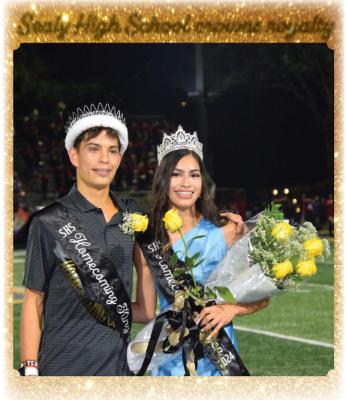 Gavin Almaguer and Dominique Castillo were named the Sealy High School 2024 Homecoming King and Queen during halftime ceremonies last Friday night at T.J. Mills Stadium. Courtesy photo