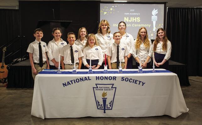 Left to right, back: Colton Moore, Alivia Haley, Siena Hyslop, Lilith Schroller, Harloe Waldrop, Sierra Clark, Kinley Gillen. Left to right, front: Cahill Krumrey, Evelyn Dorton, Carter Mayfield. COURTESY PHOTO