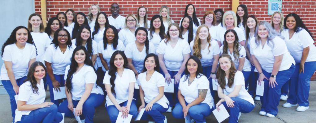 Thirty-six students recently competed a 10-month program to earn nursing pins at a ceremony at Blinn College June 17. BLINN COLLEGE DISTRICT