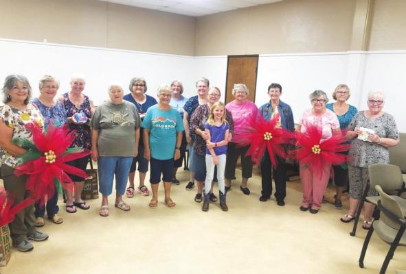 The EEA of Austin County held the summer Cultural Arts workshop at the county extension office July 15. Pictured from left to right are Maria Darrell, Gloria Havemann, Pat Allee, Gladys Frank, Doris Glenewinkel, Judy Schulz, Barney Zimmerman, Malinda Schramm, Jessie Kokemor, Emily Kokemor, Lois Schubert, Betty Lehmann, Betty Thiel, Knellen Quinteros and Karen Landrum. CONTRIBUTED PHOTO