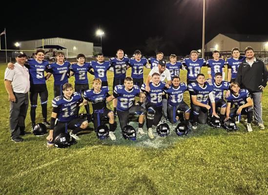 The Faith Academy football squad clinched the district title with a 93-82 win over St. Joseph’s last week. Both teams came into the contest undefeated. COURTESY PHOTO