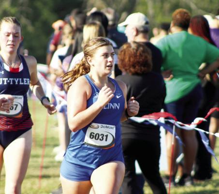 Blinn Cross Country teams participated in the Old Glory Gallup Oct. 5. Blinn’s Clare White is pictured at the event.