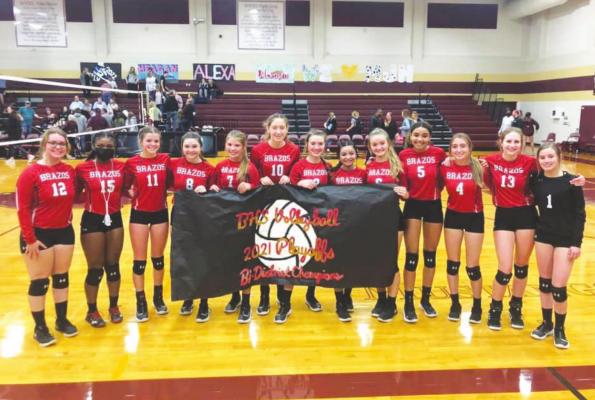 The Brazos Cougarettes won their first-round playoff matchup over New Waverly Monday night in Magnolia to claim their first bi-district championship since 2019. CONTRIBUTED PHOTO