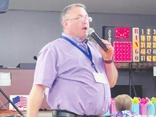 David Littman’s voice could be heard all around the Legion Hall during Aug. 5’s Bingo Night With the Chamber.