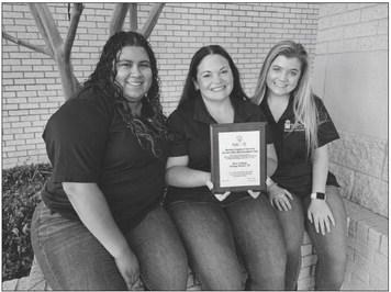 Blinn College District Veterinary Technology Student Organization officers (from left): Communications Officer Jaky Yanez, President Morgan Odom, and Treasurer Kaylei Cooper. Not pictured: Secretary Nora Goodyk. COURTESY PHOTOS