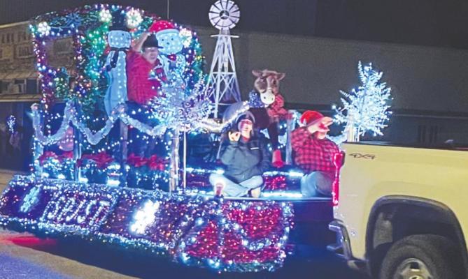 The award for best lights for floats at Saturday’s Hot Dang, It’s Christmas! parade in Wallis went to SPJST Lodge 141. For more pictures, visit sealynews.com. HANS LAMMEMAN