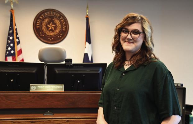 Alanna Schultz serves as court coordinator for the Brazos County Family Law Associate Court