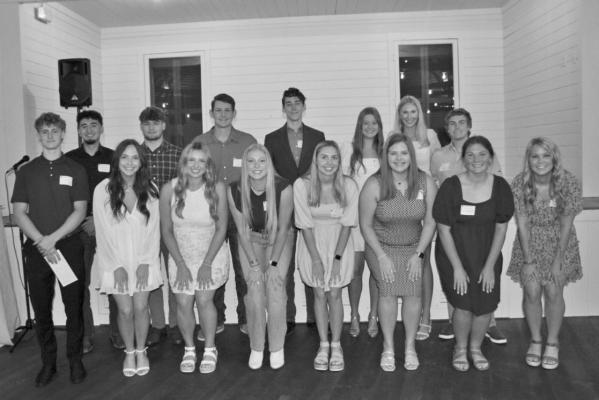 Abby Aschenbeck, Karlie Babylon, Hunter Clark, Emma Eckelberg, Colby Eschenburg, William Forrester, Chesney Johnston, Jacob Kolwes, Amador Lopez, Hope Luedeker, Grace Motal, Hannah Moyle, Kylie Pavlicek, Rhys Reichardt, Hunter Schumann, Kylee Svinky, Blake Svoboda, Jonah Taake, and Maxwell Wickens were selected as scholarship recipients from the Austin County A &amp; M Club. CONTRIBUTED PHOTO