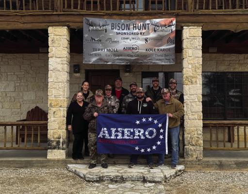 Sgt. Eric Villarreal, with the Austin County Sheriff’s Office, was given the opportunity to attend an annual guided hunt donated by Cedar Hills Outfitters to AHERO at the Double S Ranch, Brady. AHERO (America's Heroes Enjoying Recreation Outdoors) connects veterans and first responders with patriotic members of local communities by organizing outdoor events and social activities. COURTESY PHOTOS