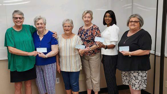 Left to right with the check donations this year are: Joan Buenger, Gloria Havemann, Judy Schulz, Carolyn Balke, Michelle Wright, and Doris Glenewinkel COURTESY PHOTO