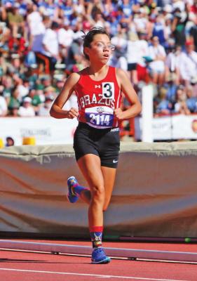 Esmeralda Garcia pictured competing at the Track and Field State Meet. Garcia placed in the 3200-meter run, 1600-meter run, and the 800-meter run. CONTRIBUTED PHOTO