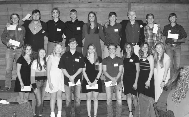 18 local students were selected as scholarship recipients from the Austin County A&amp;M Club at April 21’s Aggie Muster at Emery’s Buffalo Creek in Bellville. CONTRIBUTED PHOTO