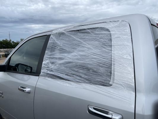 Apex Stone owner Justin Jackson said five cars in an active parking lot were broken into Wednesday afternoon in San Felipe. Three of the cars had the rear windows smashed. COURTESY PHOTO