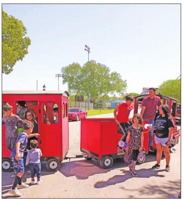Attendees got to ride around the Sealy Historical Park during the Spring Fest event last Saturday, April 9, in downtown Sealy. COURTESY PHOTOS