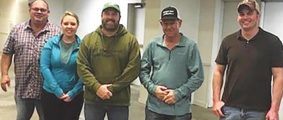 For 5 years of service on the Board, pictured from left to right are President Robert Winkelmann, Megan Bartay, John Harrison, Ronnie Fitch and Tony Eckermann. Not pictured is Brittney Klein. CONTRIBUTED PHOTOS