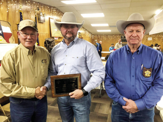 Lt. Matt Walls with the Austin County Sheriff’s Office was awarded the Peace Officer of the Year award by the Wallis Knights of Columbus #3793 during their annual wild game supper. Walls is the Commander of the West Side Narcotics Task Force which services the entire county and surrounding counties.