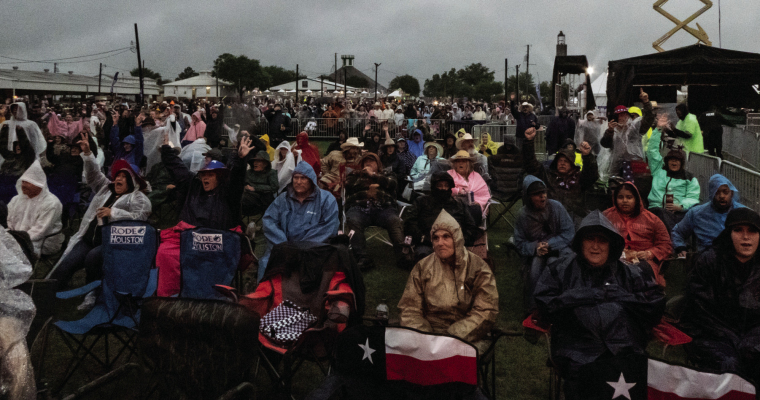 Large crowds set up lawn chairs in spitting rain as Chase Mattew opens for the first day of Rock the Country 2026, Friday, May 1, at the Austin County Fairgrounds. PHOTOS BY THE SEALY NEWS | ALLISON DRINNON VIEW MORE PHOTOS, page 7