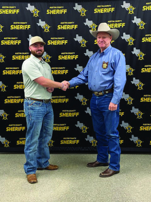 The Austin County Sheriff’s Office would like to welcome Justin Feild to the agency. He comes to department from Katy ISD Police Department. We look forward to working with Deputy Feild. COURTESY PHOTO