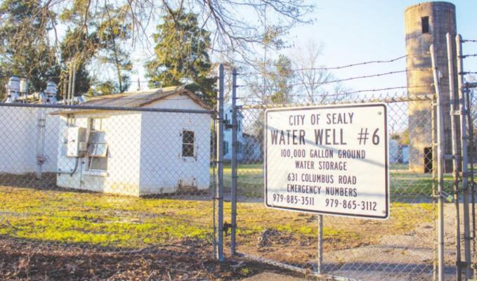 Sealy’s city water well No. 6, near the intersection of Hardeman Street and Columbus Road, was drilled in April of 1969 and currently pumps 370 gallons per minute. It was originally designed to pump 500 gallons per minute. HANS LAMMEMAN