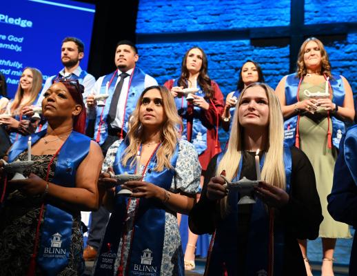 Blinn recognizes 33 associate degree Nursing graduates with pinning ceremony