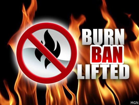Burn ban lifted