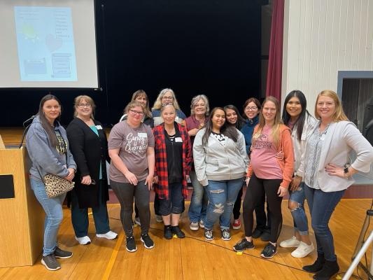 Pictured (Austin County Participants from Trinity Lutheran Preschool and Tender Care Learning Center) Left to right - Kristi Flores, Maggie Kent, Robin Jacobson, Megan Giebel, Melanie Ueckert, Stace Gross, Susan Kiesewetter, Faith Galvan, Maria Ibarra, Nicole Villasana, Jennifer Davis, Yailine Flores, and Allison Ueckert