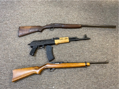 Seized firearms