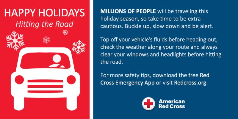 Red Cross offers tips for holiday traveling this Winter.