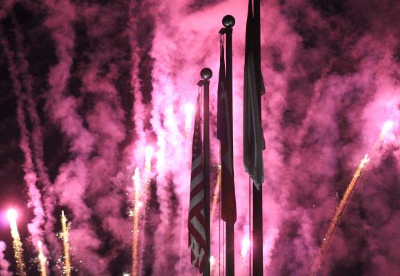 Texas Pyroworks brought the boom at Christian City Fellowship’s Family, Faith and Fireworks event celebrating Independence Day Sunday, July 4, in Sealy. COLE McNANNA