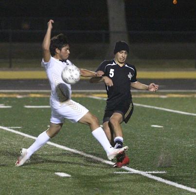 Tiger senior defender Angel Guerrero provided a plethora of big stops down the stretch to help the hosts finish non-district play with a 3-1 win over Giddings Monday night at T.J. Mills Stadium in Sealy. COLE MCNANNA
