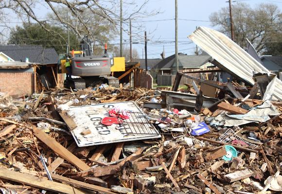 More than just the sidewalk is closed now that the Rooms 4 Rent Motel has been demolished as of last week. (Cole McNanna/Sealy News)