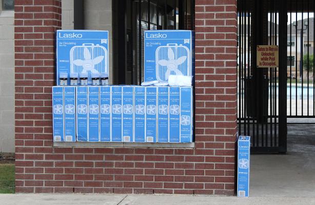 Within two hours, all of the fans at Combined Community Action’s Beat the Heat fan giveaway at Irene LeBlanc Pool in Sealy June 21 were gone according to Communications Director Karen Walpole. COLE McNANNA