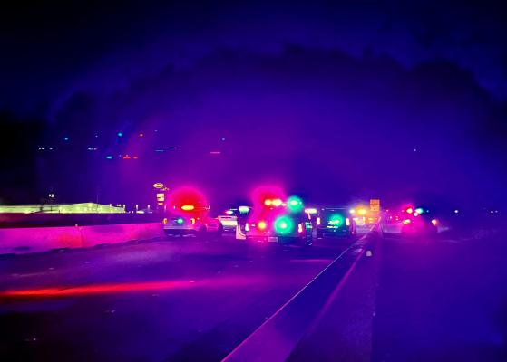 Multiple agencies responded to a pursuit and car fire Tuesday night near San Felipe which forced a full closure of I-10 Eastbound. COLE McNANNA