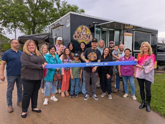 Ribbon cutting for Riley’s Sandwich Co. The food truck specializes in creative sandwiches and wraps and sides. And they offer catering. They recently catered the Lunch &amp; Learn and everyone loved their meals.