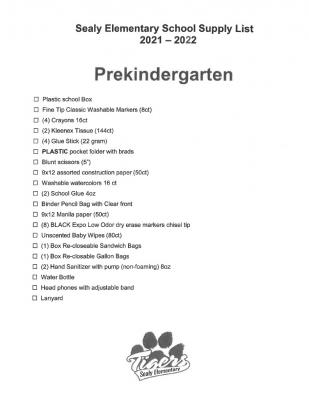Sealy Elementary, Pre-Kindergarten
