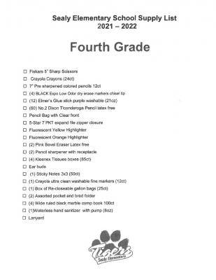 Sealy Elementary, 4th Grade