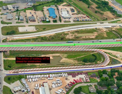 Exit 720 will be closed for approximately two months according to TxDOT. TEXAS DEPARTMENT OF TRANSPORTATION