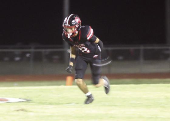 JT Miles caught three passes for 25 yards Friday night against Tidehaven. SEALY NEWS | EVAN HALE
